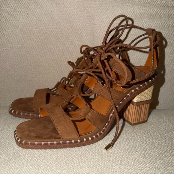 Jessica Simpson Tobacco Brown Lonor Strappy Heels Vacation Summer Fall Spring - Picture 2 of 6